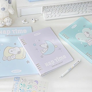 Sổ còng bìa nhựa Binder Snoopy size A5 B5 kèm giấy, thiết kế nhẹ nhàng