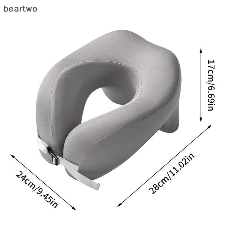 < Beartwo > Cổ Xốp Du Lịch Hình Chữ U Nguyên Chất Cho Máy Bay Văn Phòng Phòng Ngủ Cổ Tử Cung Bay Ngủ Hỗ Trợ Cổ Đẹp