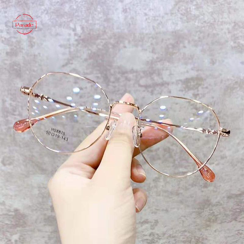 Parade Cổ Điển Thanh Lịch Kim Loại Khung Tròn Chống Ánh Sáng Xanh Kính Nữ Vintage Retro Bảo Vệ Mắt Thời Trang Kính Mắt VN