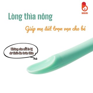 Thìa ăn dặm silicon Misan 2 giai đoạn từ 0 tới 7 tháng và trên 7 tháng cho bé
