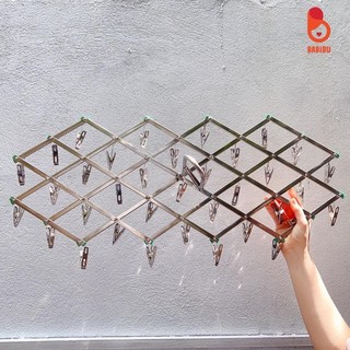 Móc chùm inox 35 kẹp không gỉ, siêu bền, móc phơi đồ cho bé