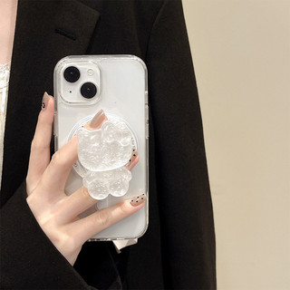 Màu Sắc Trong Suốt Mèo Kitty Từ Tính Giá Đỡ Điện Thoại Cho IPhone 16 15 14 13 12 Pro Max 14 Plus Có Thể Gập Lại Pop Ring Grip Co Giãn Để Bàn Chân Đế p5