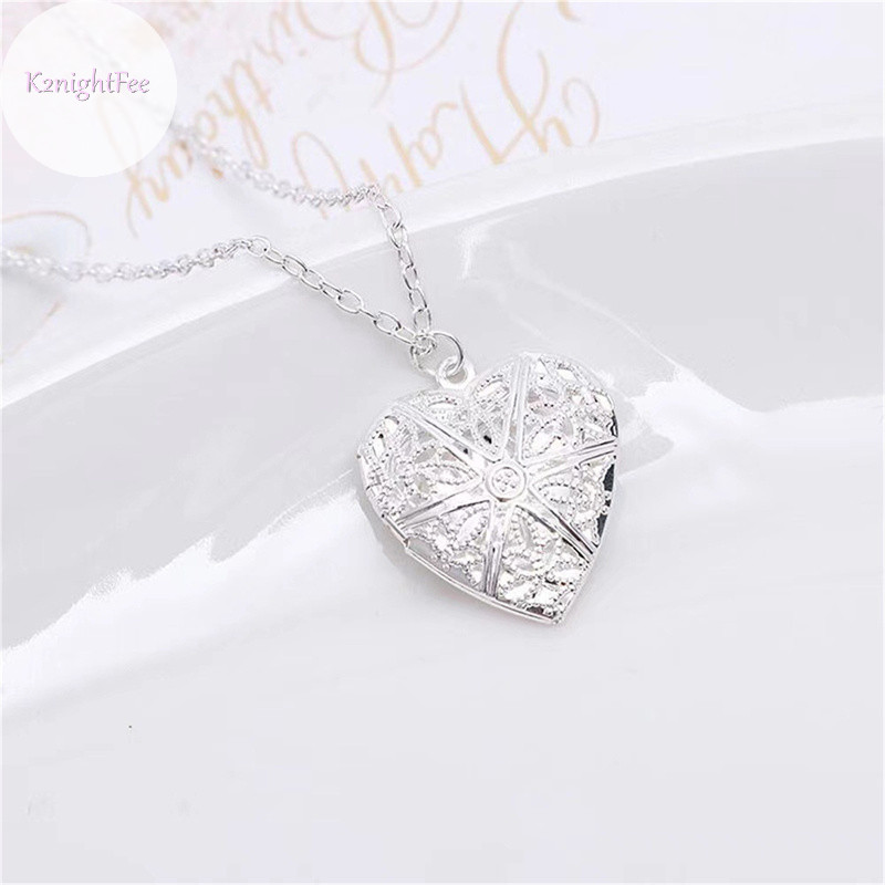 K2nightfee Hình Trái Tim Rỗng Mặt Dây Chuyền Vòng Cổ Mở Khóa Dây Chuyền Nữ Trang Sức Quà Tặng VN