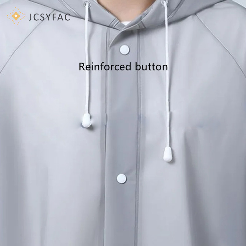 Jcsyfac Áo mưa có mũ trùm đầu dành cho người lớn Áo mưa dài một mảnh có thể tái sử dụng cho nam và nữ Áo mưa chống nước du lịch ngoài trời Áo mưa trong suốt mới