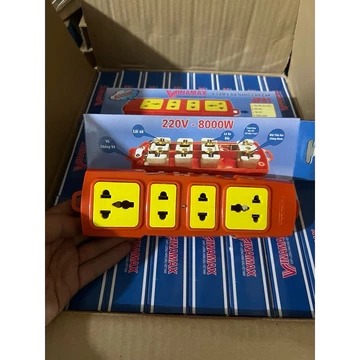 Ổ Cắm 4 Lỗ Kéo Dài Siêu Chịu Tải Chính Hãng VINAMAX(Dây 3-5mét)❤️Có FREESHIP XTRA❤️Ổ Cắm Lõi Sứ-Công Suất 8000W