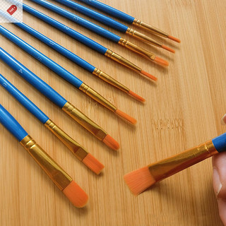 ALIK 10 Bộ Cọ Sơn Bộ Nylon Paing Bàn Chải Thanh Ngắn Dầu Acrylic Bàn Chải Màu Nước Bút Chất Lượng Cao Nghệ Thuật Tiếp Liệu VN