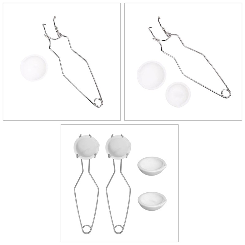 Exhila Thạch Anh Nóng Chảy Crucible Set Roi Tongs Kim Loại Khuôn Vật Dụng Vàng Nóng Chảy Bộ Nồi Nhỏ Thích Hợp Cho Je