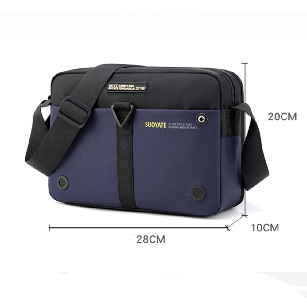 HOBBYIN Túi đeo chéo nam HOBBYIN, Túi đeo vai du lịch sức chứa lớn nhiều lớp, Túi xách Nylon di động Túi Messenger ngoài trời