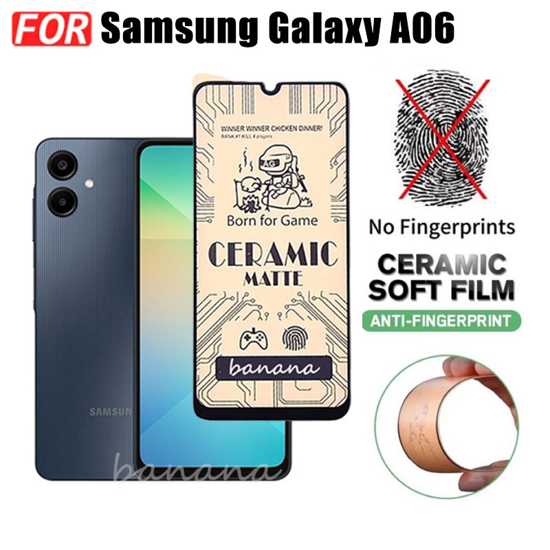 Kính cường lực gốm 3 TRONG 1 Samsung A06 cho Samsung Galaxy A06 Ống kính máy ảnh Kính bảo vệ màn hình và mặt sau