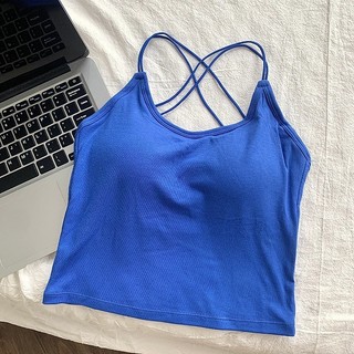 Áo Vest nữ mùa hè thể thao Yoga có miếng đệm ngực