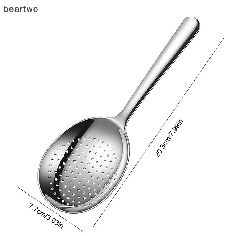 < Beartwo > Chốt Inox Để Phục Vụ Súp Cơm Thìa Phục Vụ Lỗ Thoát Nước Tay Cầm Cách Nhiệt Dụng Cụ Nhà Bếp Để Sử Dụng Hàng Ngày Đẹp