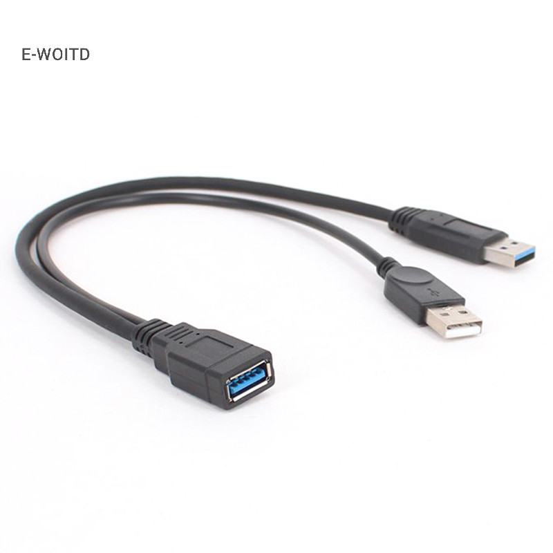 Cáp E-WOITD USB 3.0 Cáp sạc nguồn kép Y Adapter Nam sang Nữ Dây HNVN