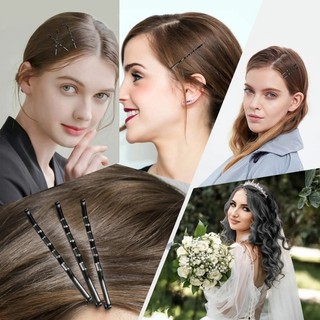 10 / 50 Chiếc Nữ Kim Loại Đen Sóng Tóc Pin Tạo Kiểu Tóc Phụ Kiện Dụng Cụ