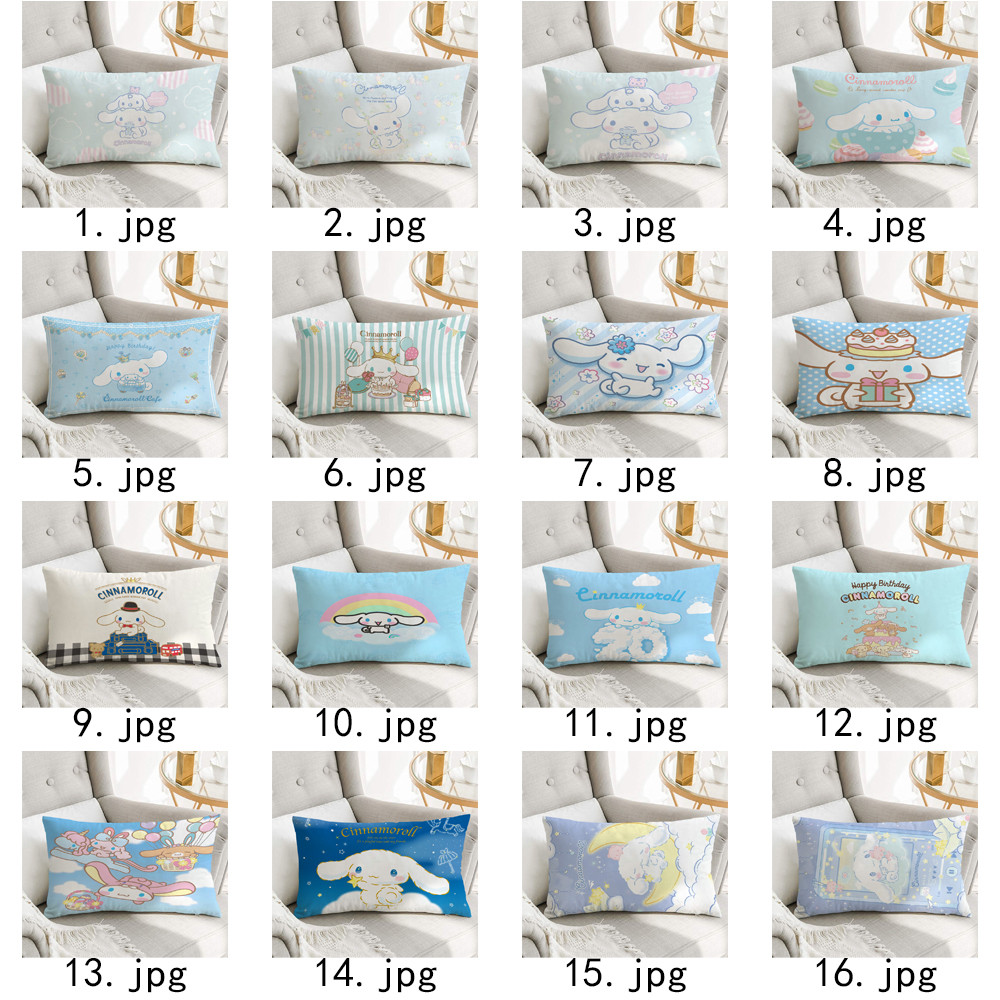 Vỏ gối hình chữ nhật Sanrio Cinnamoroll Vỏ gối Polyester in một mặt (Không có lõi)