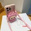 Vỏ Ví Đựng Tiền Xu Labubububu Cho iPhone 16 15 14 Plus 13 12 Mini 11 Pro Max 8 7 Plus 6s 6 5 5s X XR XS Max SE 2022 2020 2016 Vỏ Điện Thoại Dễ Thương Có Dây Buộc Hoạt Hình Mềm Mại Chống Rơi Bao da