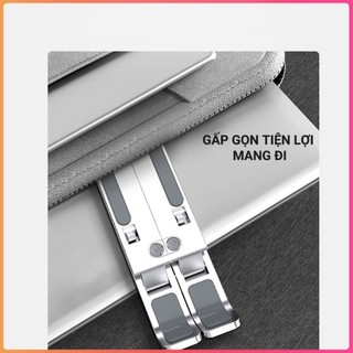 Giá đỡ LAPTOP, MACBOOK, IPAD bằng nhôm có thể điều chỉnh được độ cao, đế tản nhiệt kê laptop nhôm SUNND
