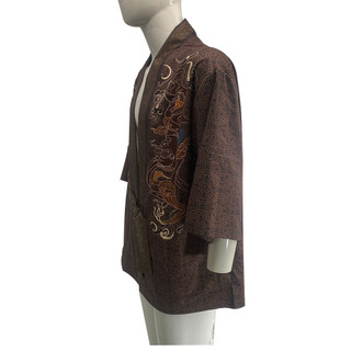 Áo cosplay Thần Thoại Ngộ Không màu đen, thiết kế haori linh mục, size 4XL