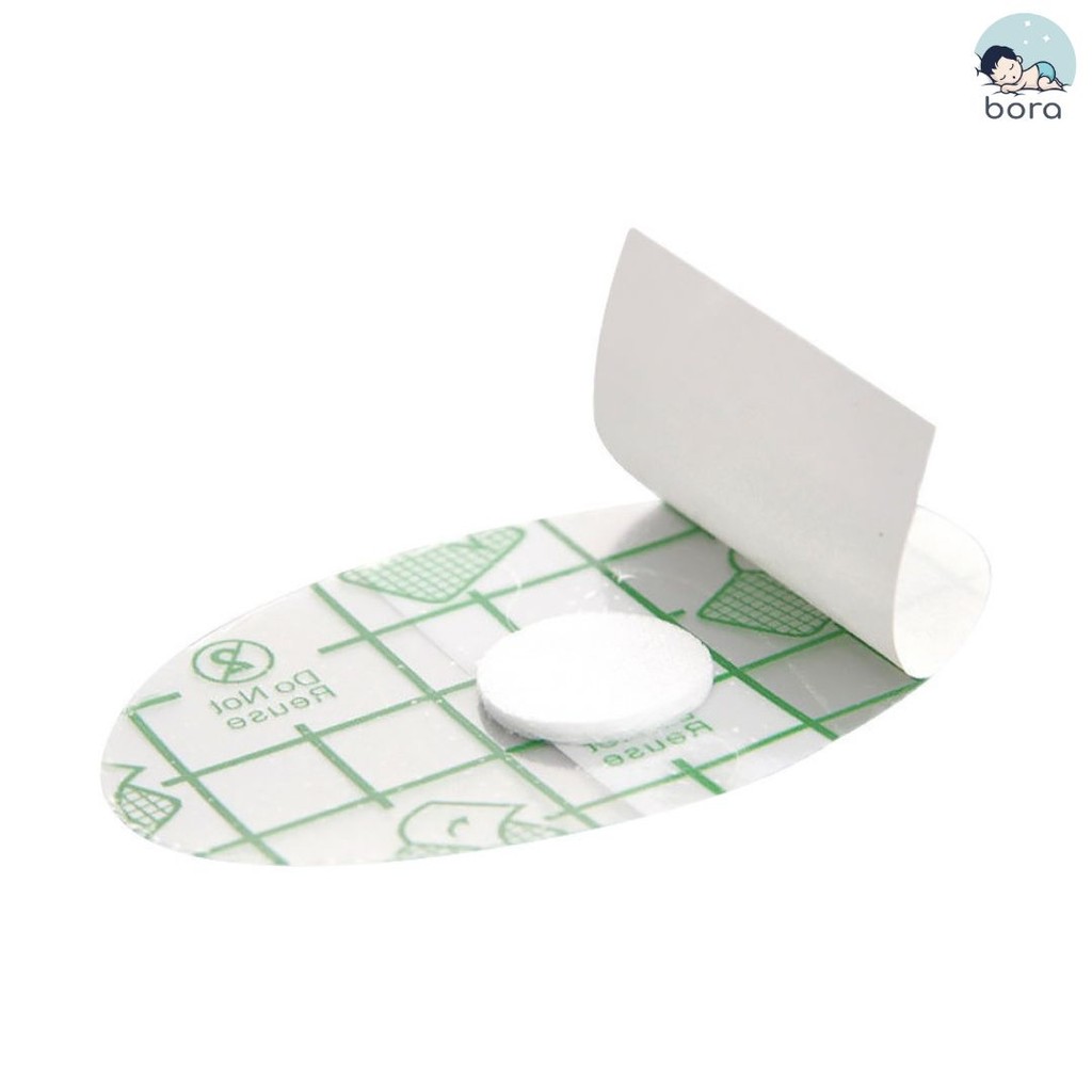 Miếng dán bịt tai chống nước cho bé đi tắm/đi bơi dùng 1 lần có màng PU siêu mỏng, có bông thấm nước [Set 20c có bông]