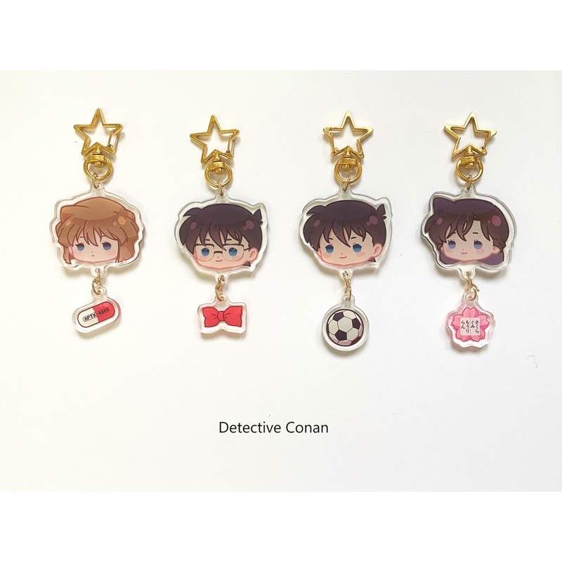 [Ký gửi] Mặt dây chuyền Thám tử Conan Mori Ran Haibara Ai Amuro Toru Akai Shuichi anime ngoại vi móc khóa