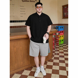 [Plus Size] Áo Sơ Mi Polo 110-175KG Nam Oversize Tay Ngắn Cotton Rời Công Sở Áo Đen Lớn 8XL 9XL 10XL