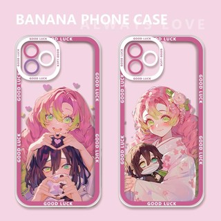 Vỏ cặp đôi Anime Demon Slayer đáng yêu cho IPhone 11 Pro Max 7 8 Plus SE 2 3 X XS XR XSMAX Angel Eyes Vỏ điện thoại TPU mềm hoạt hình