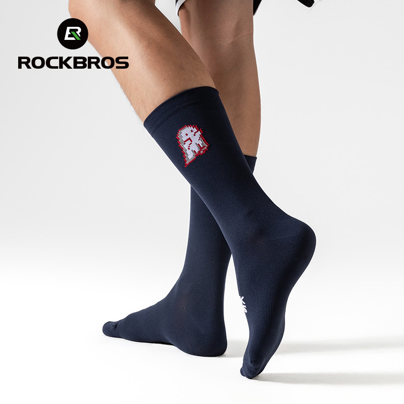 Rockbros Tất Đi Xe Đạp Giữa Chân Đàn Hồi Cao Thoáng Khí Nhanh Khô MTB Xe Đạp Đường Bộ Thể Thao Chạy Bộ Tất Nam Nữ