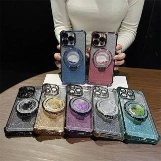 Ốp điện thoại giá đỡ cát lún lấp lánh Gradient cho iPhone 16 ProMax 16 15 14 13 12 Pro Max Plus Vỏ chống rơi