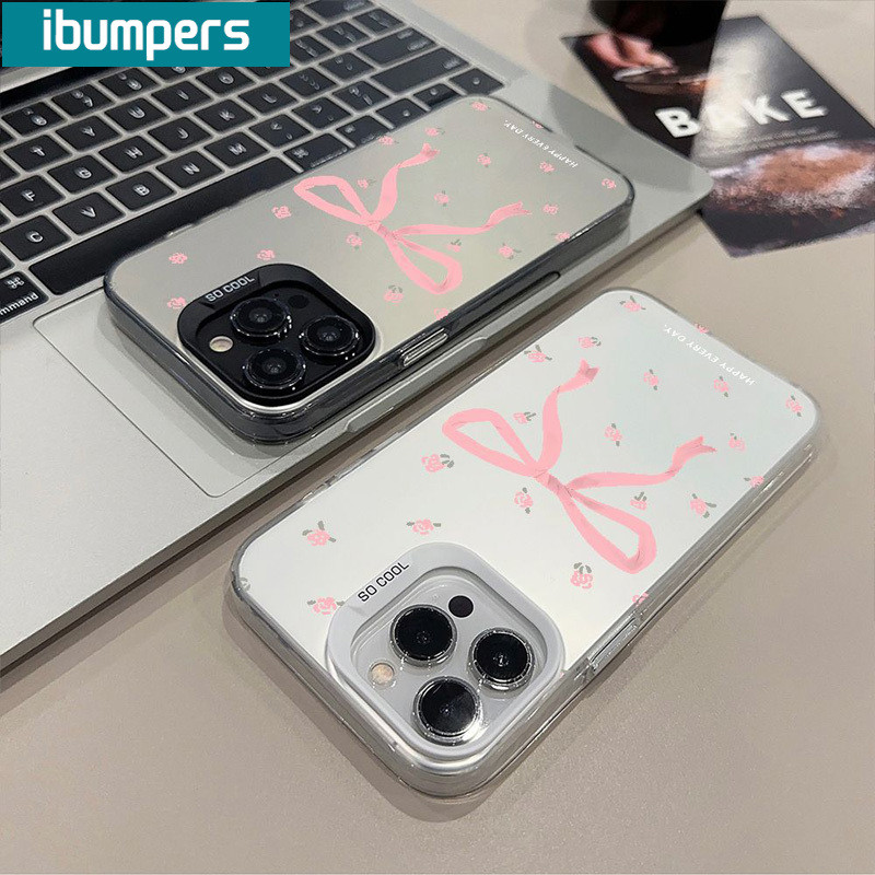 ibumpers Ốp Lưng iPhone Coquette nơ Chống Bẩn Chống Sốc Ốp Điện Thoại IMD Cứng Trơn Cho Iphone 15 14 12 13 11 Pro Max