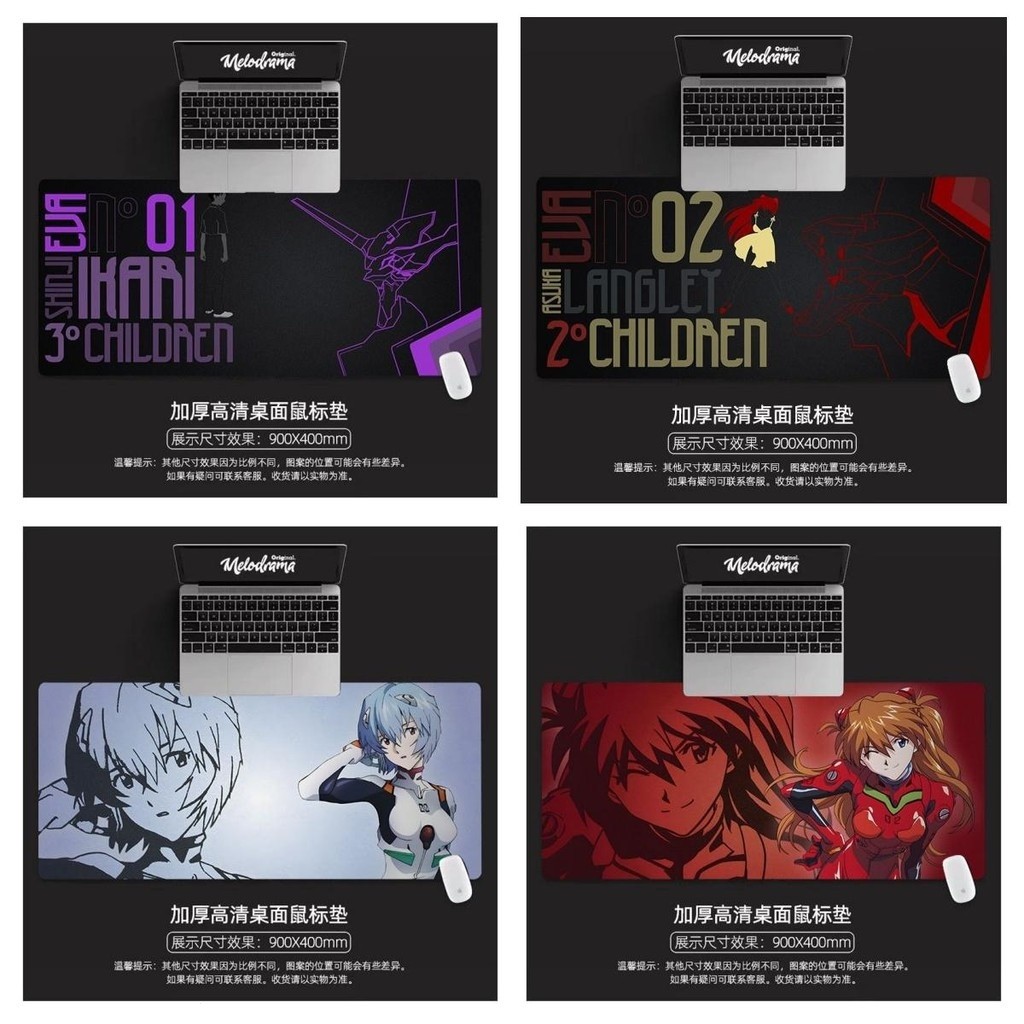 Anime Miếng Lót Chuột Neon Genesis Evangelion Ayanami Rei Soryu Asuka Langley Bàn Phím Máy Tính Lớn Để Bàn Thảm Cho Người Lớn Học Sinh Viết Bàn Thảm Cao Su Nhiều Siz