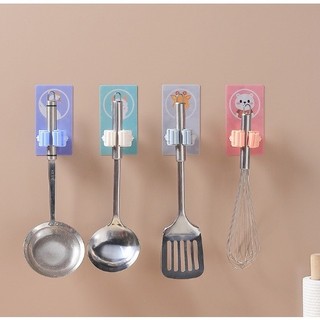 Móc dán tường kẹp giữ chổi cây lau nhà chịu lực 6kg chắc chắn tiện lợi gọn gàng #A46