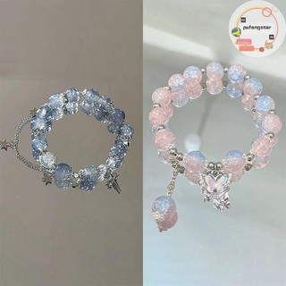 Pufangstar Ánh Sáng Ngọt Ngào sel Vòng Tay Nữ Bé Gái Thời Trang Giả Tưởng Đính Hạt Dây Đàn Hồi Vòng Tay Trang Sức Phụ Kiện Quà Tặng VN