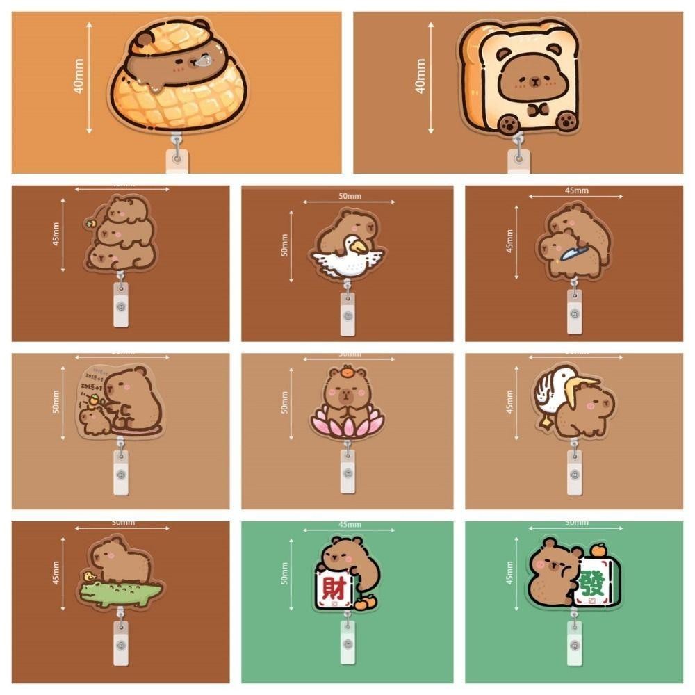 Kẹp thẻ đeo bảng tên gắn sticker xinh xắn, Cute bằng Mica (không kèm bảng tên)  - Xưởng quà tặng Sango