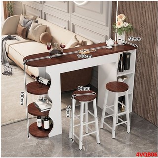 Quầy bar mini kiêm vách ngăn phòng khách nhà bếp 4VQB06 ( Không ghế )- NỘI THẤT LẮP RÁP VIENDONGADV