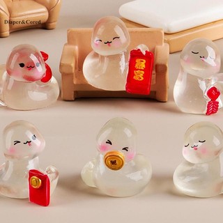 DIAPER & CORED 2025 Năm Rắn Vật Trang Trí May Mắn Dạ Quang Cung Hoàng Đạo Rắn Hình Micro Phong Cảnh Ô Tô Nội Thất Nhà Máy Tính Để Bàn Trang Trí Quà Tặng YTH