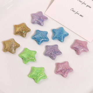 Phong cách Hàn Quốc, túi nút vải sequin sang trọng nhẹ, nút hình ngũ giác, nút vá, DIY bông tai, phụ kiện tóc, kẹp tóc, vật liệu cho phụ nữ