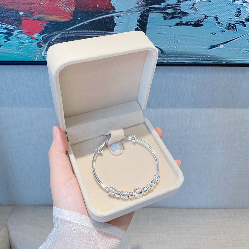 Thương hiệu phổ biến Bạc 925 Charm Hạt may mắn Lắc tay cho nữ vòng tay trang sức thời trang