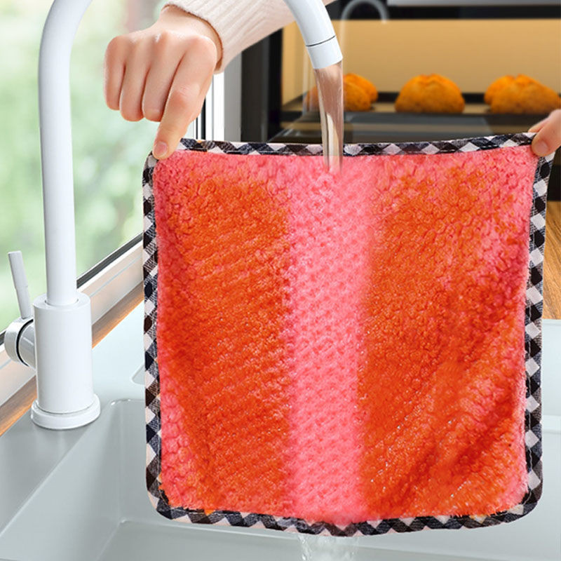 10 Chiếc Khăn Đĩa Đĩa Vải Nhà Bếp Món Ăn Vải Chống Dính Dầu Dày Bàn Món Ăn Vải Đĩa Thấm Hút Nước Chà Miếng Lót