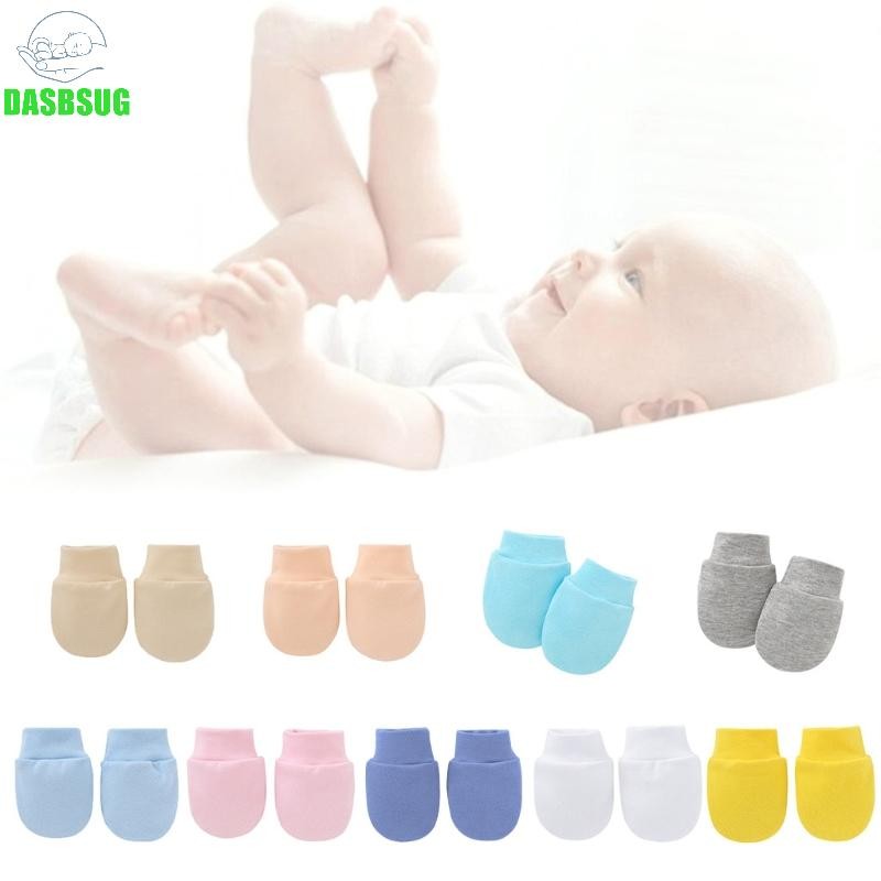 Dasbsug 1 Đôi Găng Tay Cotton Mềm Chống Trầy Xước Cho Bé Tất Tay Đồ Dùng Sơ Sinh