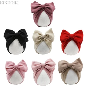 Kikin Bé Gái Nơ Mũ Turban Trẻ Sơ Sinh Đạo Cụ Chụp Ảnh Trẻ Em Beanie Trẻ Em Mũ