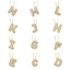 COSCOVED 26 chữ cái Vòng cổ, Dây chuyền xương đòn chữ A-Z bằng thép không gỉ màu, Bảng chữ cái cá tính Trang sức nữ Dây chuyền áo len hàng ngày