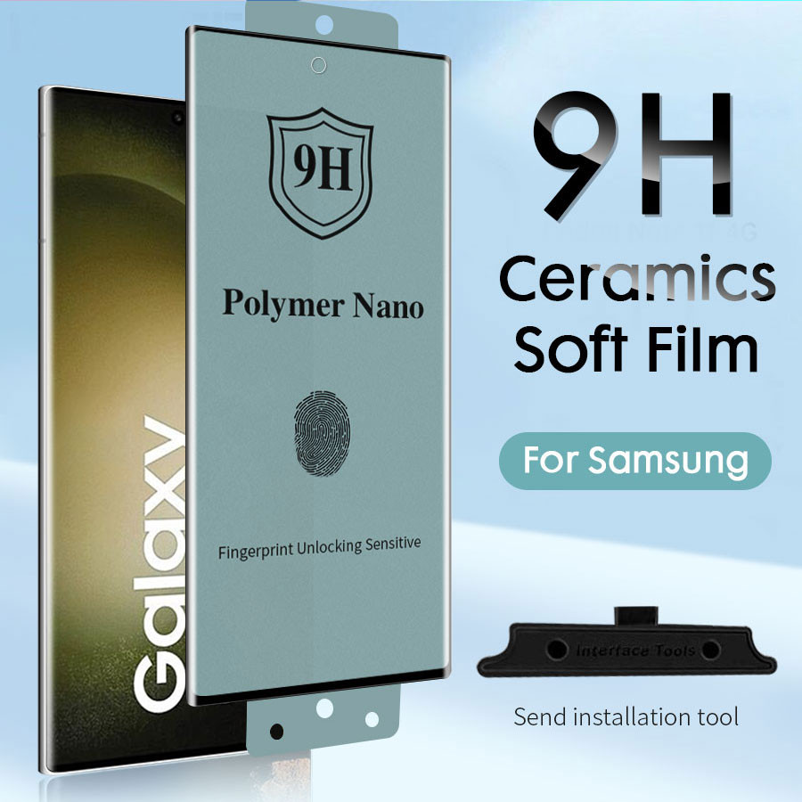 Kính Cường Lực Samsung Gốm Dẻo 3D Siêu Mỏng Bảo Vệ Màn Hình Cho Galaxy S26 S25 S24 S23 S22 S21 S20 Note 20 10 9 8 Ultra Plus | BigBuy360 - bigbuy360.vn