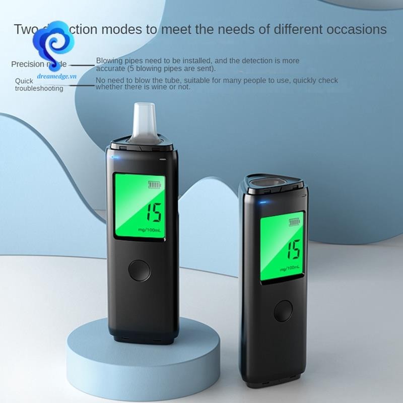 [Dreamedge] 1 Bộ Dụng Cụ Kiểm Tra Hơi Thở Di Động Có Thể Sạc Lại Phù Hợp Cho Cá Nhân Và Gia Đình Say Rượu Lái Xe Insufflation Test