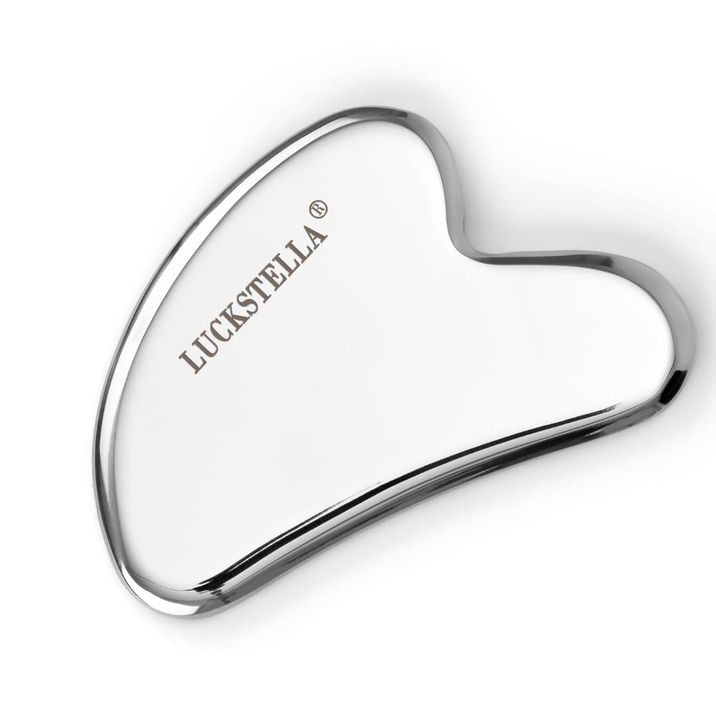 LUCKSTELLA Thép không gỉ Gua Sha Cạp Máy Mát Xa Cho Mặt Cổ Cơ Thể Guasha Massage Dụng Cụ Chăm Sóc Da Mặt Guasha Board Máy Mát Xa Mặt
