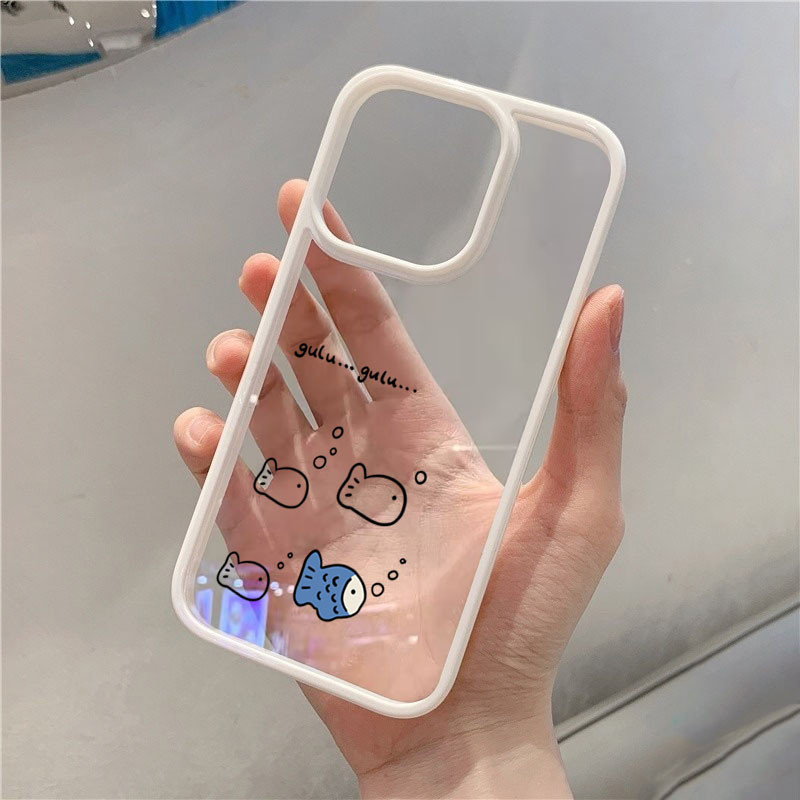 Vỏ Tương Thích Cho Samsung S26 S24 S25 Ultra S24 S23 FE S23 S22 S21 Plus S20 S21 FE Line Catfish Vỏ Chống Sốc Silicon Trong Suốt
