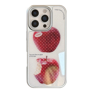 [Sheren] Vỏ điện thoại cao cấp Gilt Red Apple Thích hợp cho i16 15 14 13 12 11 pro max Vỏ bảo vệ chống sốc
