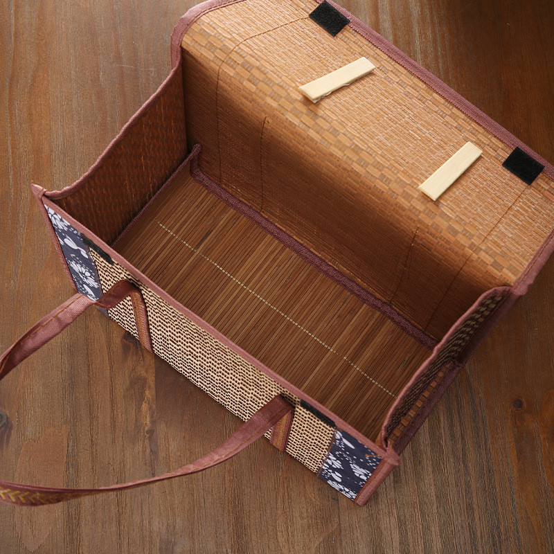 Giỏ Mây Tre Đan Thủ Công - Phong Cách Vintage, Dung Tích Lớn, Lý Tưởng Cho Du Lịch, Picnic