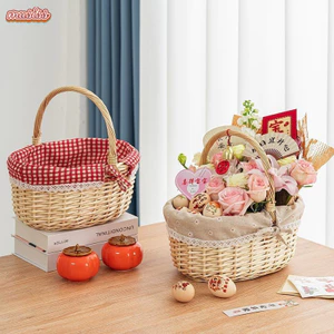 Giỏ hoa di động, Giỏ hoa dệt tay, Giỏ dệt mây