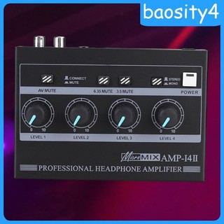 Bộ khuếch đại tai nghe âm thanh nổi 8 kênh Amp 3 giắc cắm đầu vào cho micrô Tai nghe Điện thoại thông minh Loa hoạt động