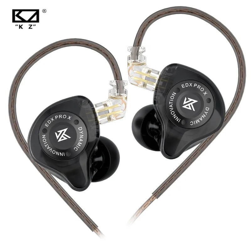Tai nghe KZ EDX PRO X Dynamic Drive HiFi Bass khử tiếng ồn Màn hình âm nhạc thể thao Tai nghe cho điện thoại thông minh Tai nghe nhét có dây chơi game