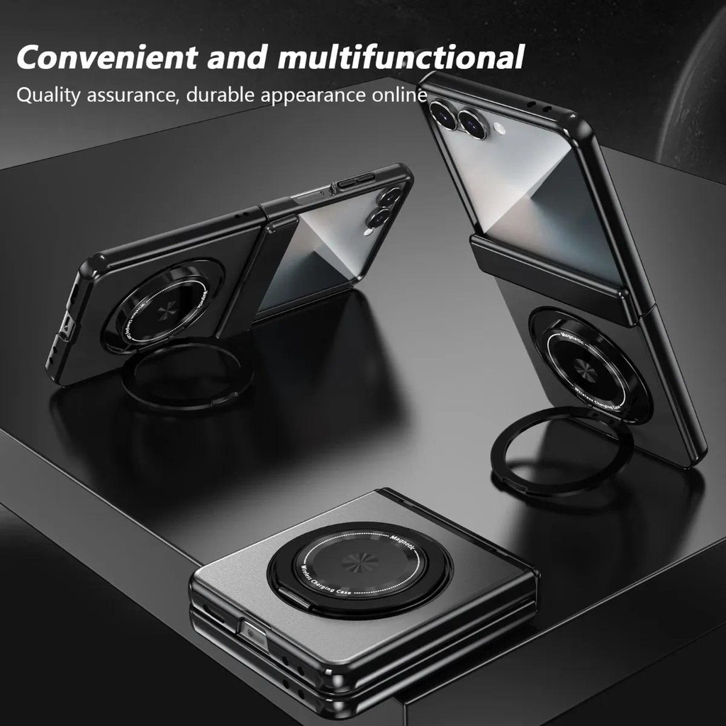 360 Xoay Vòng Giá Đỡ Bản Lề Bảo Vệ Ốp Lưng Điện Thoại Samsung Galaxy Z Flip 7 6 5 4 3 Flip7 Có Vỏ Phim Cường Lực